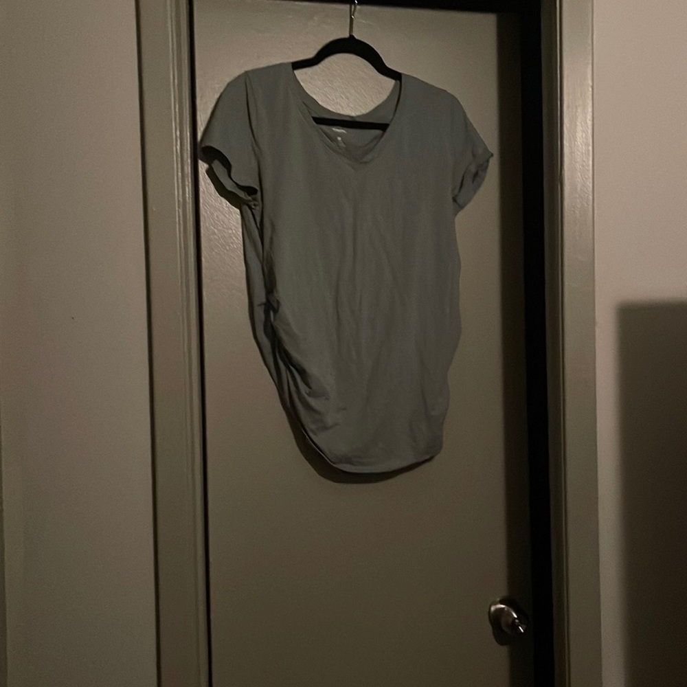 Green maternity shirt